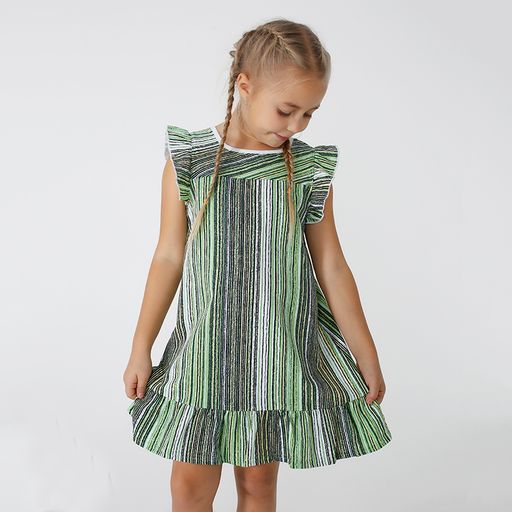 Платье для девочки Мотылек-зеленый - Мариша фото 6