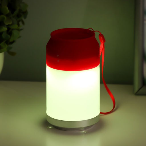 Ночник «Фоси» LED 5 режимов от батареек 3хААА бело-красный 6.5×6.5×11.5 см