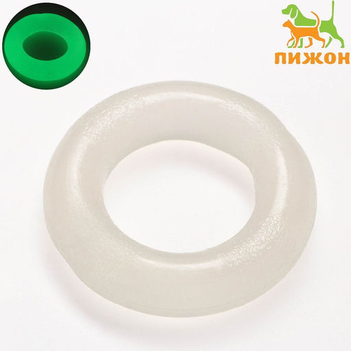 Игрушка для собак Кольцо, светящаяся в темноте, 9,5 см
