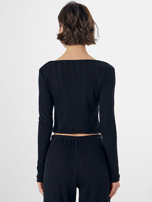 Жакет домашний женский укороченный черный - Mark formelle фото 2