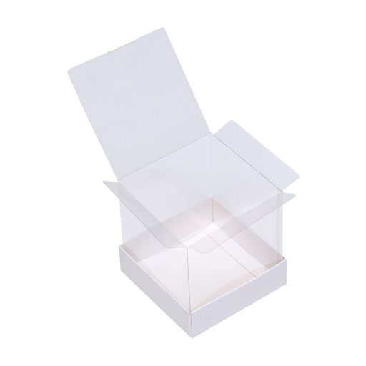 Цена за 5 шт. Коробка для пирожных, белый, 10×10×10 см