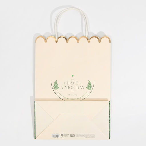 Пакет подарочный крафтовый Nice day, 23 30 12 см - Дарите счастье фото 6
