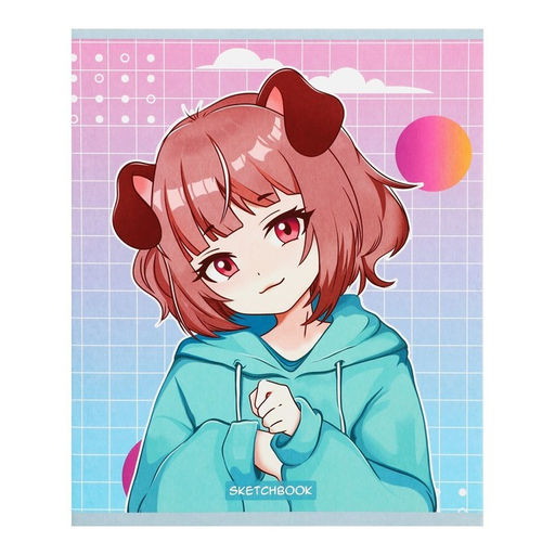 Цена за 4 шт. Тетрадь для скетчей А5, 16 листов, Girl
