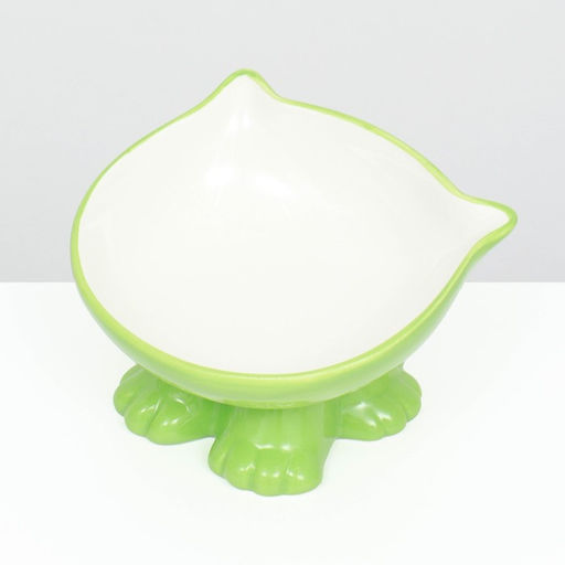 Миска керамическая на подставке 13,5 х 13,5 х 8 см, 150 мл зеленая - Simaland фото 3