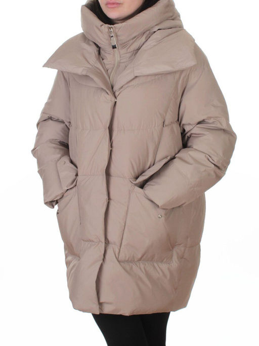 Z24-830 BEIGE Куртка зимняя женская оверсайз (200 гр. тинсулейт)