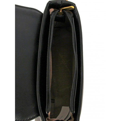 Сумка женская искусственная кожа DJ-CM 6961A-BLACK, 1отд, плечевой ремень, черный SALE 262218 - Adelia фото 3