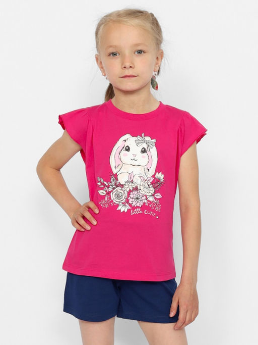 CRB wear/CWKG 63403-46 Футболка для девочки,циклама/Ex.Cherubino  фото 2