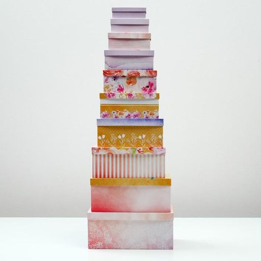 Набор подарочных коробок 10 в 1 «Цветы», 30.5×20×13 - 12×6.5×4 см