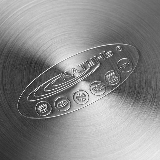 Кастрюля Катунь «Титан», 12 л, d=28 см, с крышкой, капсульное дно, индукция, нержавеющая сталь, AISI - 201, хромированная