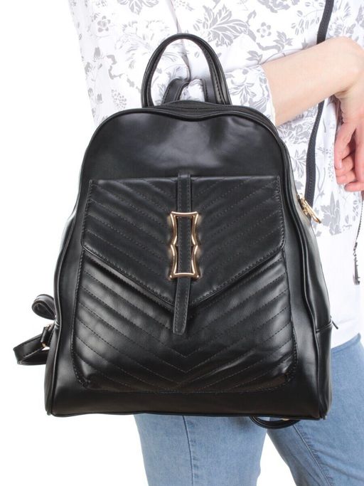 T3539 BLACK Сумка-рюкзак (искусственная кожа) - Фабричный китай фото 3