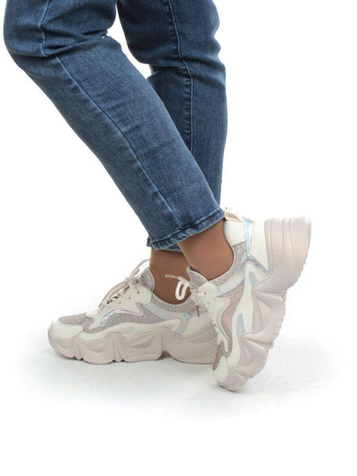 05-FDG101-2P WHITE Кроссовки женские (натуральная кожа) - Фабричный китай фото 3