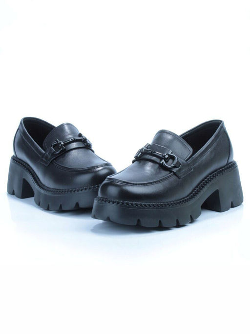 03-5936 BLACK Лоферы женские (натуральная кожа)