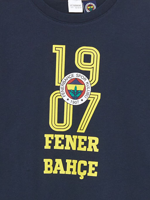 Bisiklet Yaka Fenerbah?e Bask?l? Erkek ?ocuk Pijama Tak?m? - Waikiki фото 3