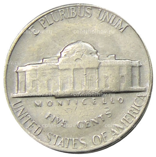 Монета 5 центов 1970 года S США