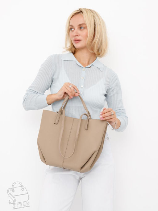 Сумка женская кожаная 1003L apricot Polina&Eiterou  в Новосибирске