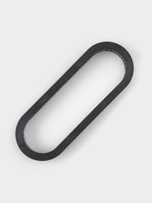 Формы для выпечки перфорированные Доляна «Овал», набор 6 шт., пластик, 14.6×5.4×2 см, чёрные