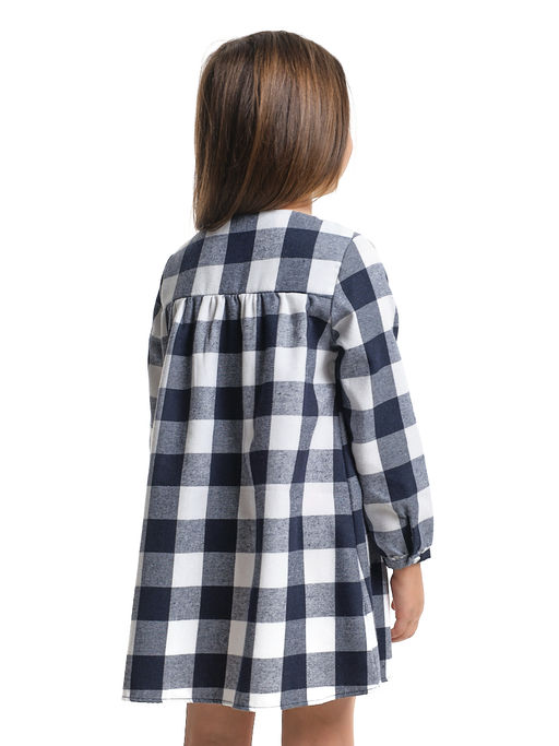 Платье для девочки UD 8069 синяя клетка - Mini maxi фото 2