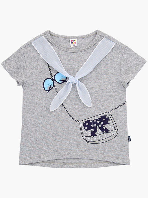 Футболка с принтом UD 6473 серый - Mini maxi фото 5