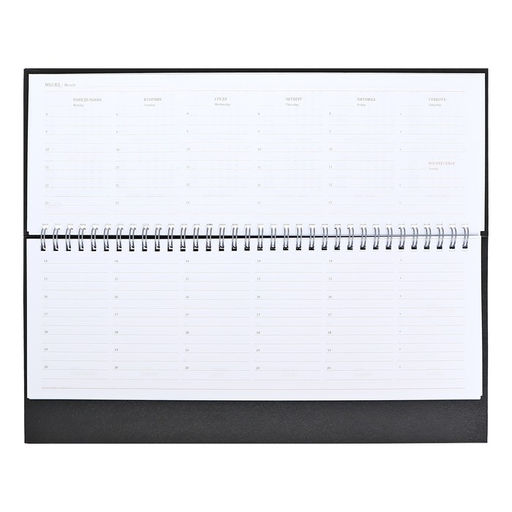 Планинг на гребне недатированный 100х300 мм, 56 листов, БУМВИНИЛ, черный - Calligrata фото 6