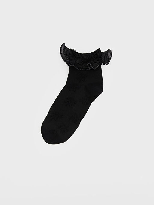 Boncuk ??lemeli Kad?n Soket ?orap