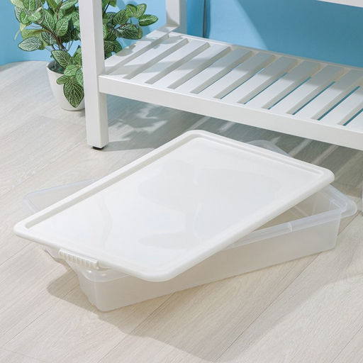 Контейнер для хранения Porter, 18 л, 66×42×12 см, с крышкой, цвет слоновая кость