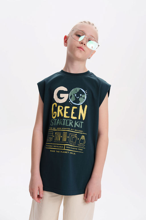 PELICAN, майка для мальчиков, Изумрудный