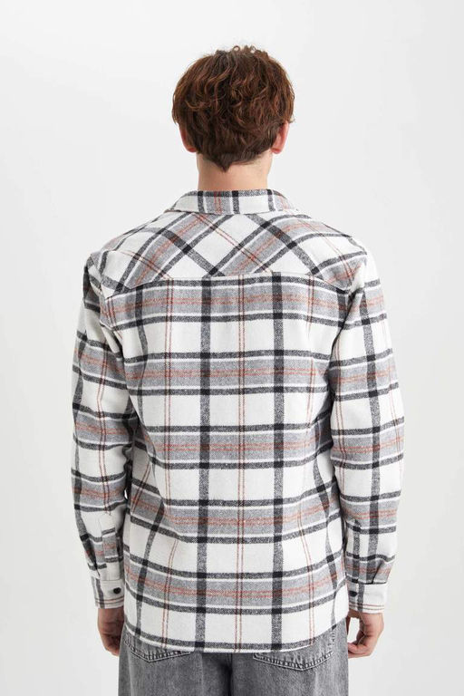 Рубашка Lumberjack с длинным рукавом в клетку обычного кроя - Defacto фото 6