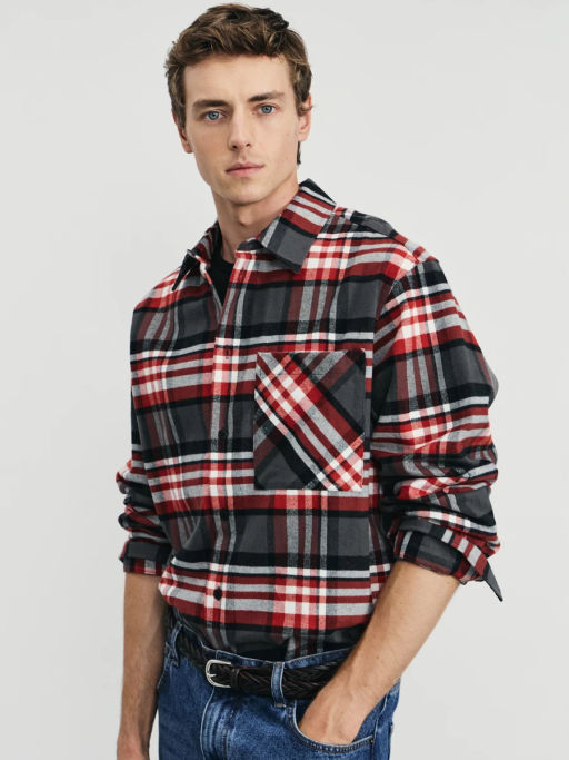 Фланелевая рубашка relax fit / Zarina