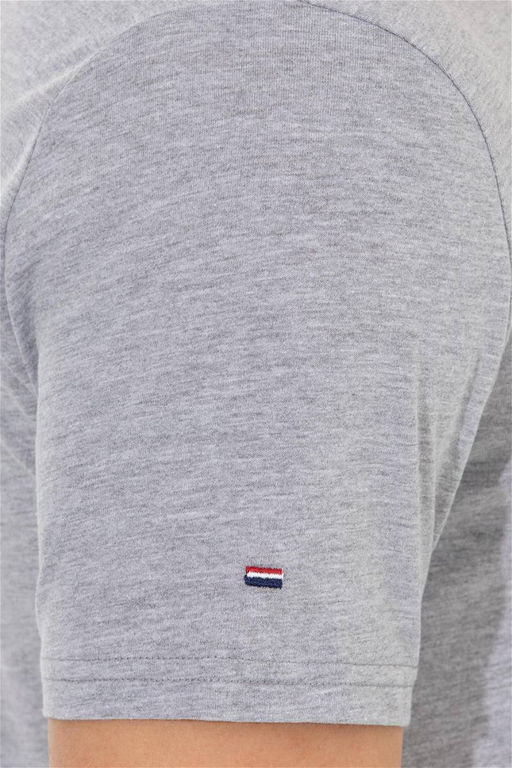 Мужская серая меланжевая базовая футболка Неожиданная скидка в корзине - U.s. polo assn фото 7