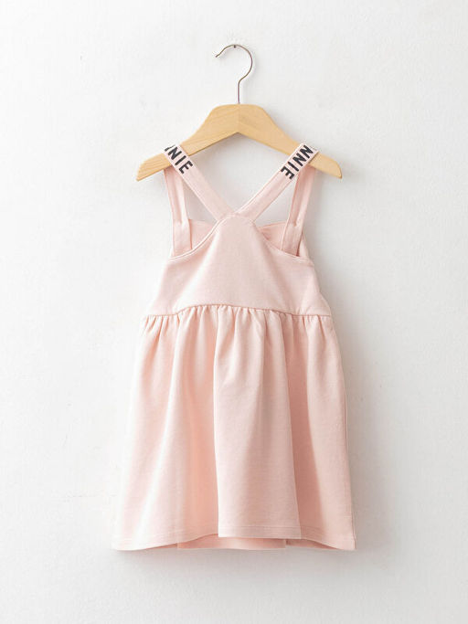 Kare Yaka Ask?l? Minnie Mouse Bask?l? Pamuklu K?z Bebek Elbise - Waikiki фото 2