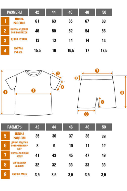 Арт. 9141 Пижама с шортами 42-50 (5 шт) Цвет:верх-полынь,низ-полынь - Калинка фото 7