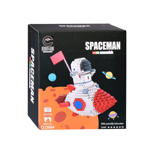 Конструктор "Космонавт на ракете" (1158 дет.) в коробке
