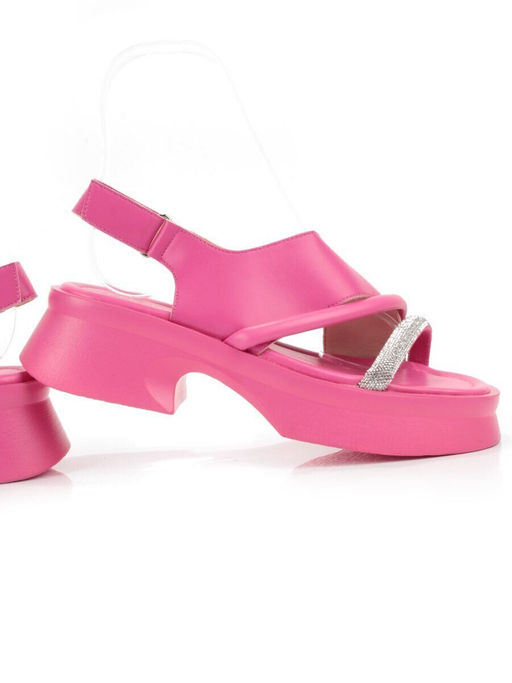 08-PEQ210-3 PINK Босоножки женские (натуральная кожа)