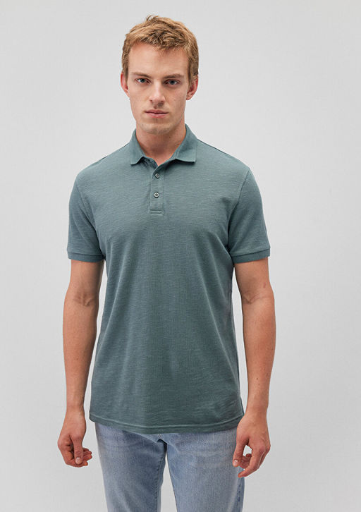 Yesil Polo Tisort - Mavi фото 4