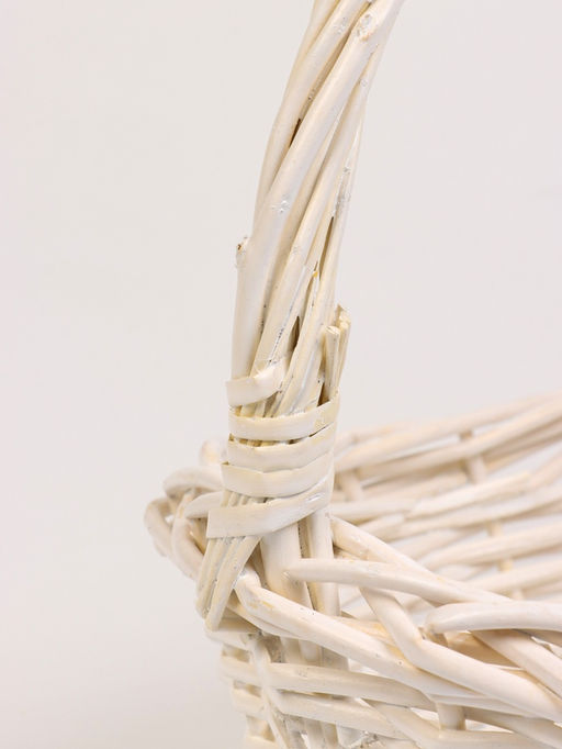 Корзина плетёная для хранения, ива, овальная, белая, набор 4 шт.