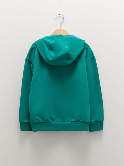 Kap??onlu Bask?l? Uzun Kollu K?z ?ocuk Sweatshirt - Waikiki фото 2