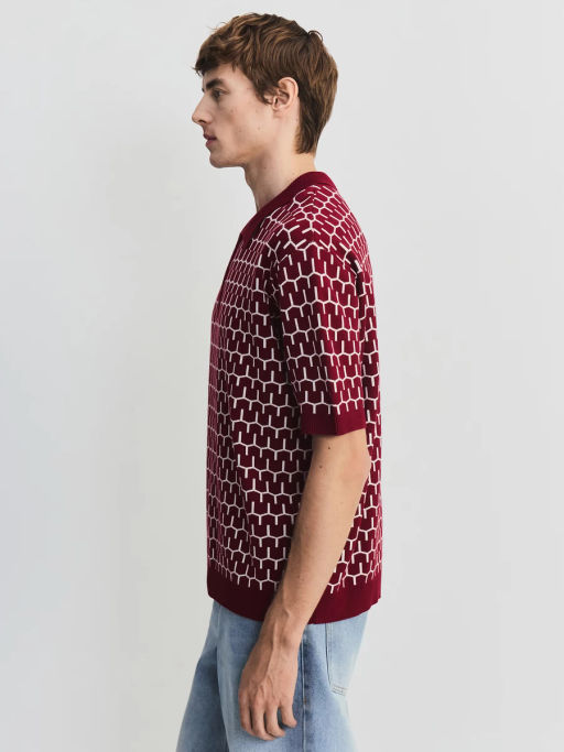 Джемпер поло из жаккарда ZR2605043305-70 / Zarina