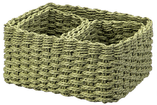 Набор 3 плетеных корзин 1 корзинка 28*22*14 см, 2 корзинки 18*14*11 см, зеленый - Elan gallery фото 4