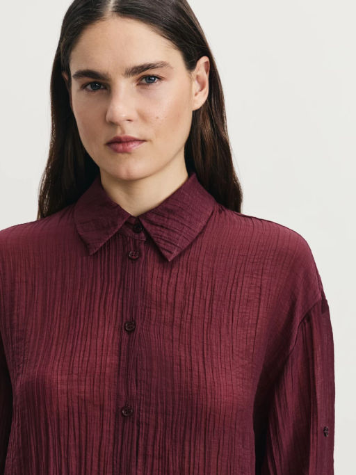 Рубашка из тенселя с патами на рукавах / Zarina  фото 6