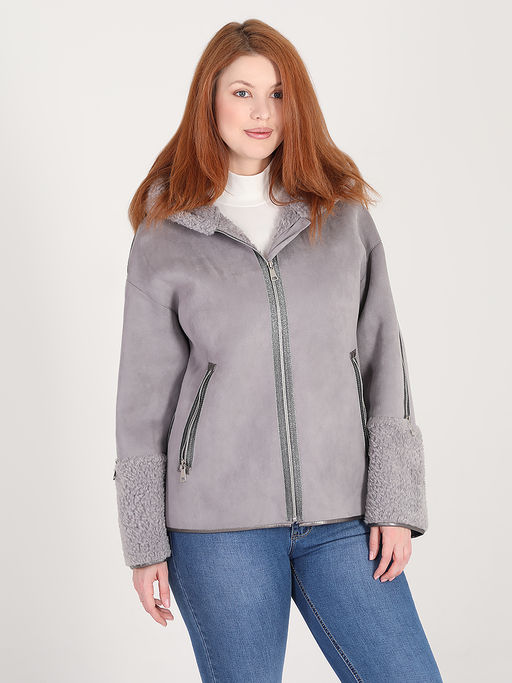 Куртка серая женская больших размеров - Almond фото 6