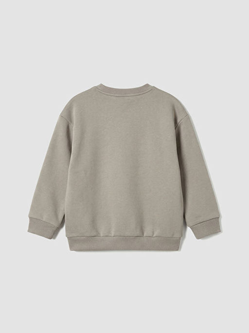 Bask?l? Erkek ?ocuk Sweatshirt ve Pantolon