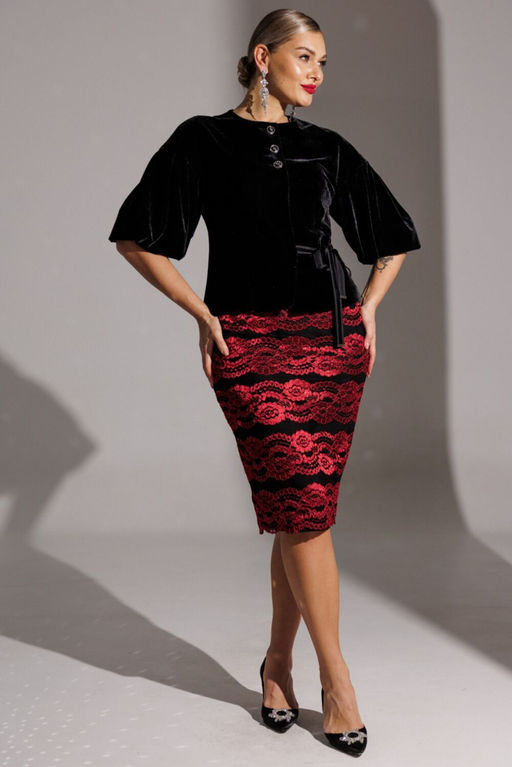 Костюм Мода Юрс 25-2623 черный_красный