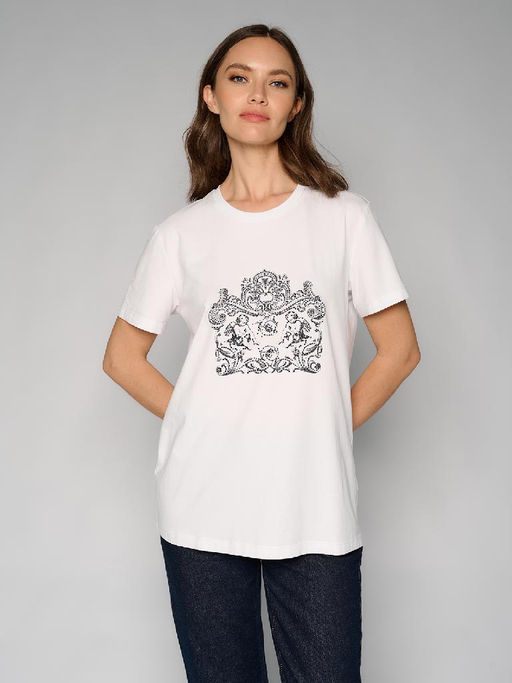 Футболка женская 12411-42030 white - Eleganzza фото 6