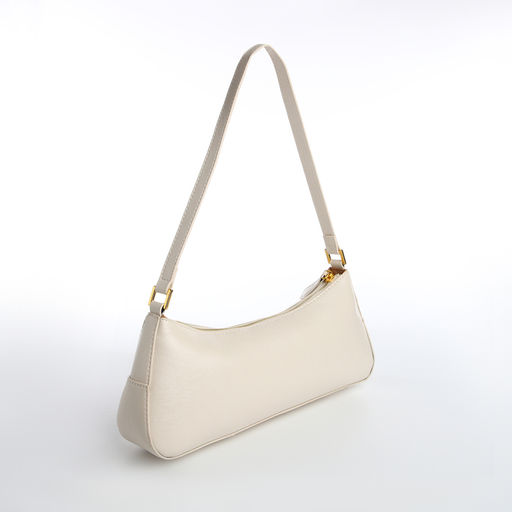 Сумка женская багет на молнии, цвет белый - Simaland фото 2