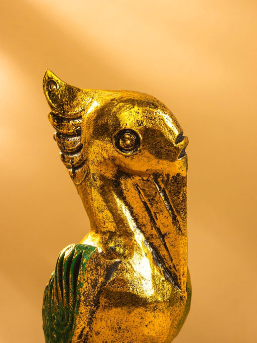 Сувенир интерьерный «Пеликан», 7×7×20 см, дерево, золото