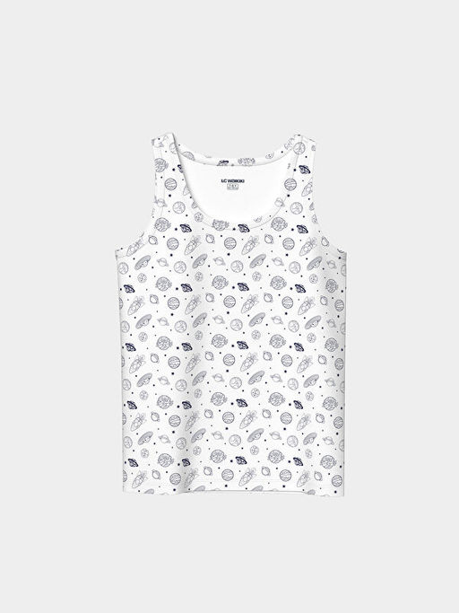 Bisiklet Yaka Erkek ?ocuk Atlet 2li