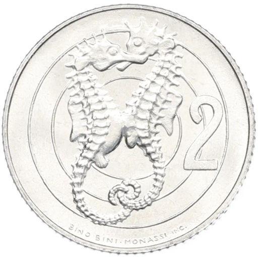 Монета 2 лиры 1975 года Сан-Марино