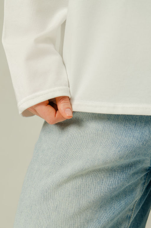 Арт. 12701/2 Лонгслив оверсайз 42-52 (6 шт) Цвет:молочный - Калинка фото 8