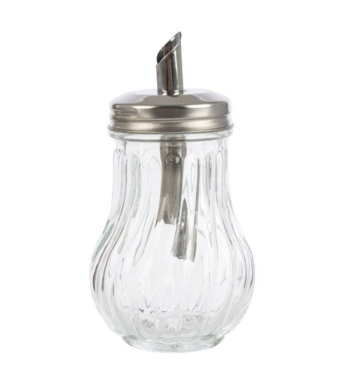 Цена за 2 шт. Сахарница 200 мл, DOLCE, стеклянная с дозатором из нерж стали 103762