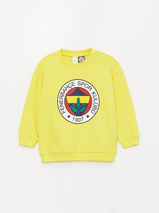 Bisiklet Yaka Fenerbah?e Bask?l? Erkek Bebek Sweatshirt ve E?ofman Alt? Tak?m - Waikiki фото 2